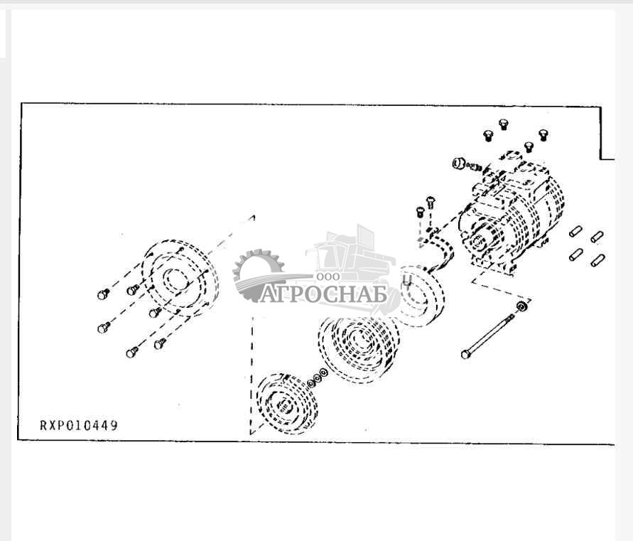 COMPRESSOR HARDWARE SET (FOR R134A REFRIGERANT) 
